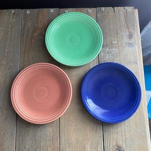 COPY - Set of 3 bread and butter Old Vintage Fiestaware plates